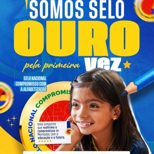 Em 62 anos de história, Montadas conquista o inédito selo de ouro da alfabetização
